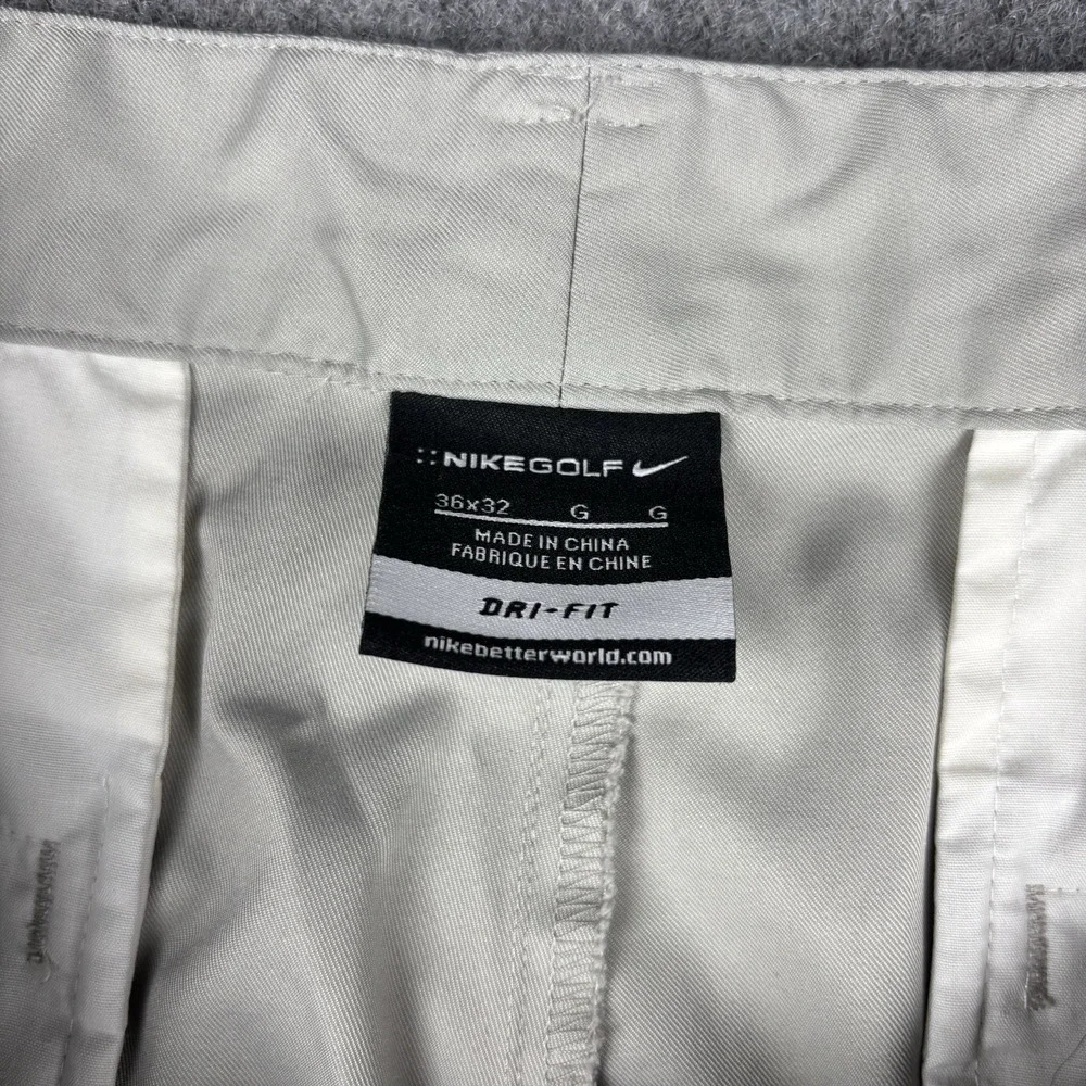 Nike Dri-Fit Golf Pants Mens 36x32 Beige Khaki Performance Stretch Casual‎ Light